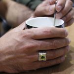 انگشتر زبرجد الماس تراش نقره مردانه دست ساز طرح فاخر کبیر - Image 4