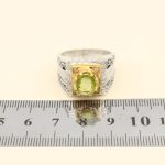 انگشتر زبرجد الماس تراش نقره مردانه دست ساز طرح فاخر کبیر - Image 5