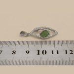 گردنبند زمرد الماس تراش نقره زنانه طرح ژاکلین - Image 4