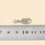 گردنبند زمرد الماس تراش نقره زنانه طرح گرتل - Image 4