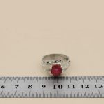 انگشتر یاقوت سرخ الماس تراش نقره مردانه دست ساز طرح هیوا - Image 5