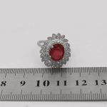انگشتر یاقوت سرخ الماس تراش نقره زنانه طرح پریزاد - Image 3