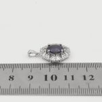 گردنبند یاقوت کبود الماس تراش نقره زنانه طرح آتیه - Image 4