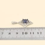 گردنبند یاقوت کبود الماس تراش نقره زنانه طرح سراب - Image 4