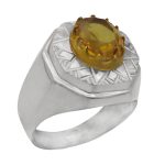 انگشتر الکساندریت الماس تراش نقره مردانه دست ساز طرح فراق