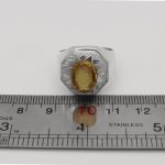 انگشتر الکساندریت الماس تراش نقره مردانه دست ساز طرح فراق - Image 5