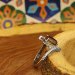 انگشتر الکساندریت الماس تراش نقره زنانه طرح فائزه - Image 2