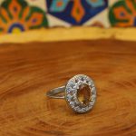 انگشتر الکساندریت الماس تراش نقره زنانه طرح مدینه - Image 2