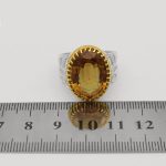 انگشتر الکساندریت الماس تراش نقره مردانه طرح جمال - Image 5