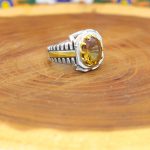 انگشتر الکساندریت الماس تراش نقره مردانه طرح فتاح - Image 3