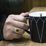 انگشتر الکساندریت الماس تراش نقره مردانه طرح فتاح - Image 4