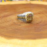 انگشتر الکساندریت الماس تراش نقره مردانه طرح بهادر - Image 2