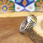 انگشتر الکساندریت الماس تراش نقره مردانه طرح بهادر - Image 3