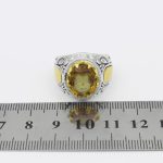 انگشتر الکساندریت الماس تراش نقره مردانه طرح جوان - Image 5