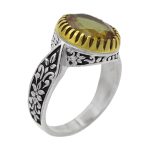 انگشتر الکساندریت الماس تراش نقره مردانه طرح نریمان