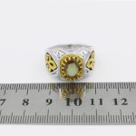 انگشتر الکساندریت الماس تراش نقره مردانه طرح صنوبر - Image 4