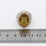 انگشتر الکساندریت الماس تراش نقره مردانه طرح رجب - Image 4