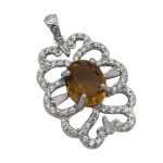 گردنبند الکساندریت الماس تراش نقره زنانه طرح کیانا