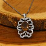 گردنبند الکساندریت الماس تراش نقره زنانه طرح کیانا - Image 3