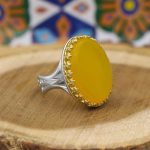 انگشتر شرف الشمس نقره مردانه طرح روزبه - Image 2