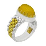 انگشتر شرف الشمس نقره مردانه طرح کیان