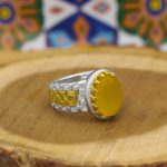 انگشتر شرف الشمس نقره مردانه طرح کیان - Image 2