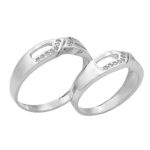 ست حلقه نقره زنانه و مردانه طرح رحمت