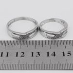 ست حلقه نقره زنانه و مردانه طرح رحمت - Image 2