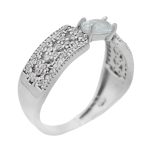 انگشتر توپاز الماس تراش نقره زنانه طرح ژینوس