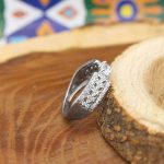 انگشتر توپاز الماس تراش نقره زنانه طرح ژینوس - Image 2