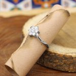 حلقه نقره دخترانه طرح نیلوفر - Image 2