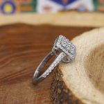 حلقه تک نگین نقره زنانه طرح نگین - Image 2