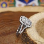 حلقه تک نگین نقره زنانه طرح سولماز - Image 3