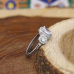 حلقه تک نگین نقره زنانه طرح نرگس - Image 2