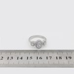 حلقه تک نگین نقره زنانه طرح نرگس - Image 4