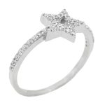 حلقه نقره دخترانه طرح ستاره