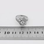 حلقه تک نگین نقره زنانه طرح عسل - Image 4