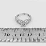 حلقه تک نگین نقره زنانه طرح بیتا - Image 4