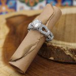 حلقه تک نگین نقره زنانه طرح بیتا - Image 2