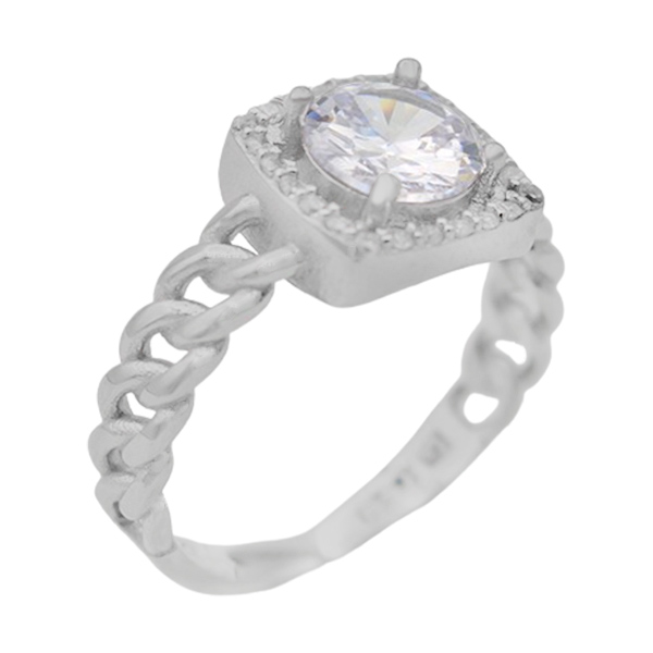14-8-182 cartier-solitaire-silver-ring(1) حلقه تک نگین زنانه نقره