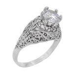 حلقه تک نگین نقره زنانه طرح السا