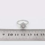 حلقه تک نگین نقره زنانه طرح منیژه - Image 4