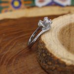 حلقه تک نگین نقره زنانه طرح شهره - Image 2