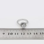 حلقه تک نگین نقره زنانه طرح شهره - Image 4