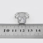 حلقه تک نگین نقره زنانه طرح مونس - Image 4