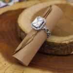 حلقه تک نگین نقره زنانه طرح مونس - Image 3