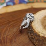 حلقه تک نگین نقره زنانه طرح طوطی - Image 2