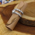 حلقه و پشت حلقه نقره زنانه طرح فتانه - Image 2