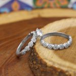 حلقه و پشت حلقه نقره زنانه طرح فتانه - Image 3