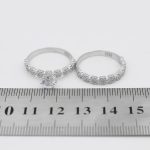 حلقه و پشت حلقه نقره زنانه طرح فتانه - Image 4